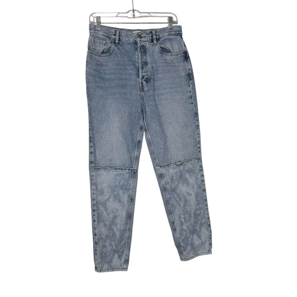 PacSun Ultra High Rise Slim Jeans Distressed Acid-Wash Panel Two-Tone Size 28